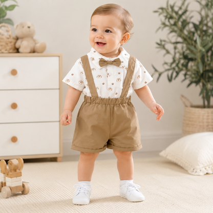 Little Roar – Tiger Print Birthday Outfit for Baby Boys